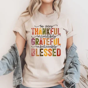 Thankful Blessed Tan